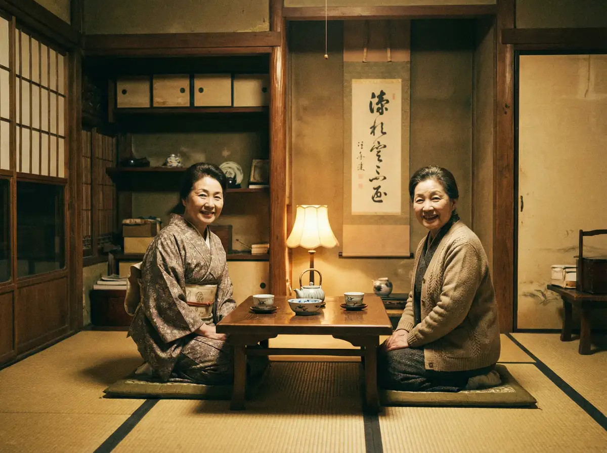 两位优雅的 神秘视频-最新资讯神秘视频影院|神秘视频官方网站大全 在日式茶室中品茶交谈
